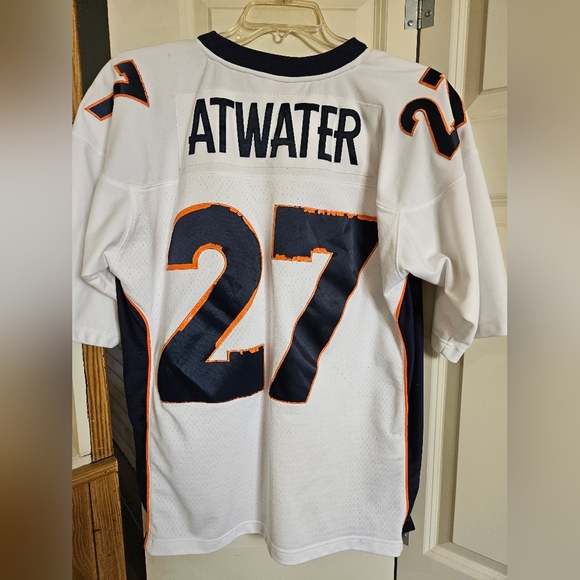 Mitchell & Ness White and Blue Denver Broncod Men's Jersey Size XL Atwater 27 - Picture 8 of 12